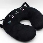 Black Cat U Shape Feeding & Nursing Baby Neck Pillow